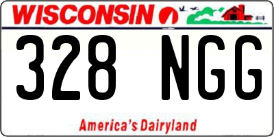 WI license plate 328NGG