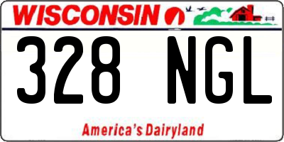 WI license plate 328NGL