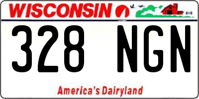 WI license plate 328NGN