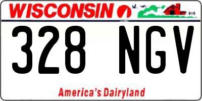 WI license plate 328NGV