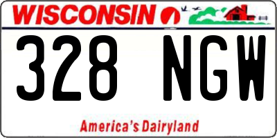 WI license plate 328NGW