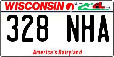 WI license plate 328NHA