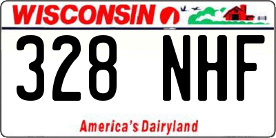 WI license plate 328NHF