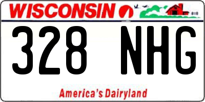 WI license plate 328NHG