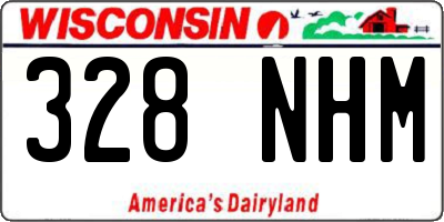WI license plate 328NHM