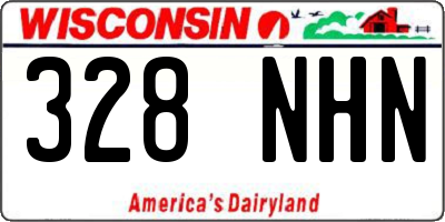 WI license plate 328NHN