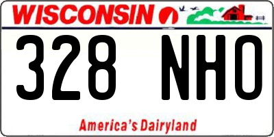 WI license plate 328NHO