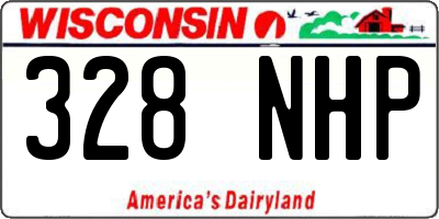 WI license plate 328NHP