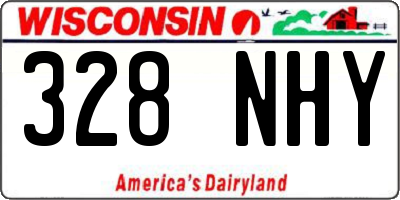 WI license plate 328NHY