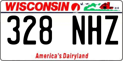 WI license plate 328NHZ