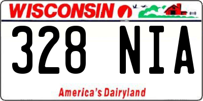 WI license plate 328NIA