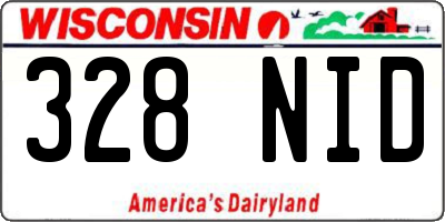 WI license plate 328NID