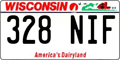 WI license plate 328NIF
