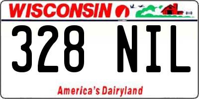 WI license plate 328NIL
