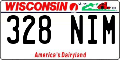 WI license plate 328NIM