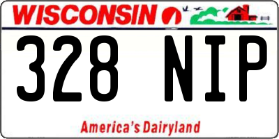WI license plate 328NIP
