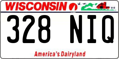 WI license plate 328NIQ