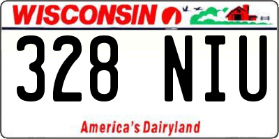 WI license plate 328NIU