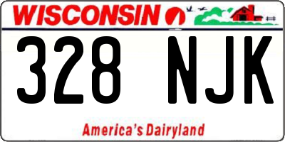 WI license plate 328NJK