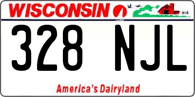 WI license plate 328NJL
