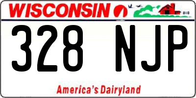 WI license plate 328NJP