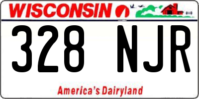 WI license plate 328NJR