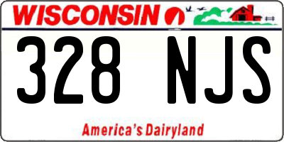WI license plate 328NJS