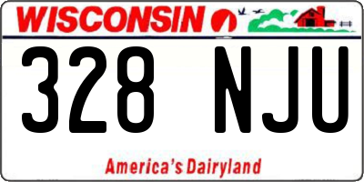 WI license plate 328NJU