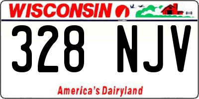 WI license plate 328NJV