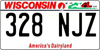 WI license plate 328NJZ