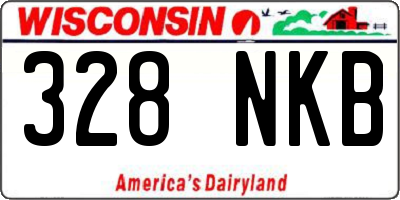 WI license plate 328NKB