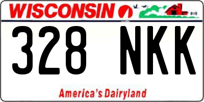 WI license plate 328NKK