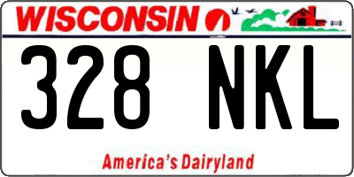 WI license plate 328NKL