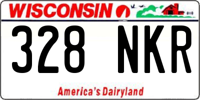 WI license plate 328NKR