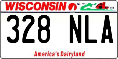 WI license plate 328NLA