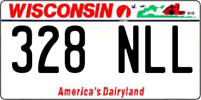WI license plate 328NLL