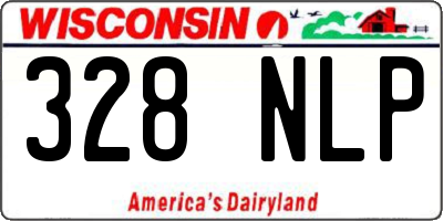 WI license plate 328NLP