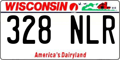 WI license plate 328NLR