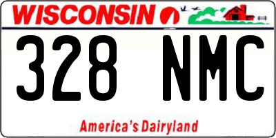 WI license plate 328NMC