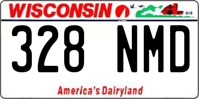 WI license plate 328NMD