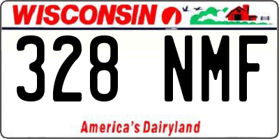 WI license plate 328NMF