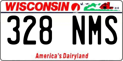 WI license plate 328NMS