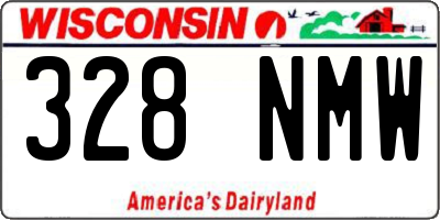 WI license plate 328NMW