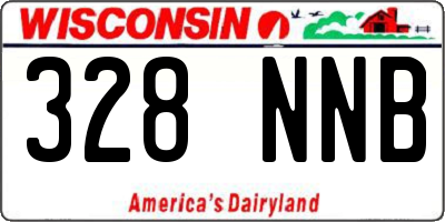 WI license plate 328NNB