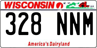 WI license plate 328NNM