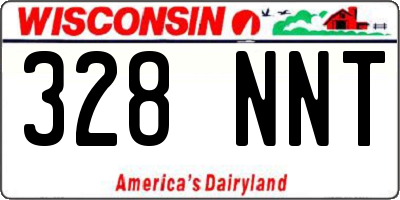 WI license plate 328NNT