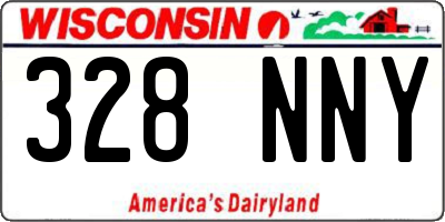 WI license plate 328NNY