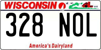 WI license plate 328NOL