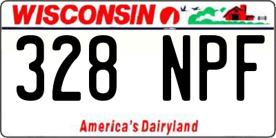 WI license plate 328NPF