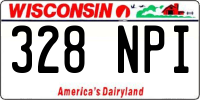 WI license plate 328NPI
